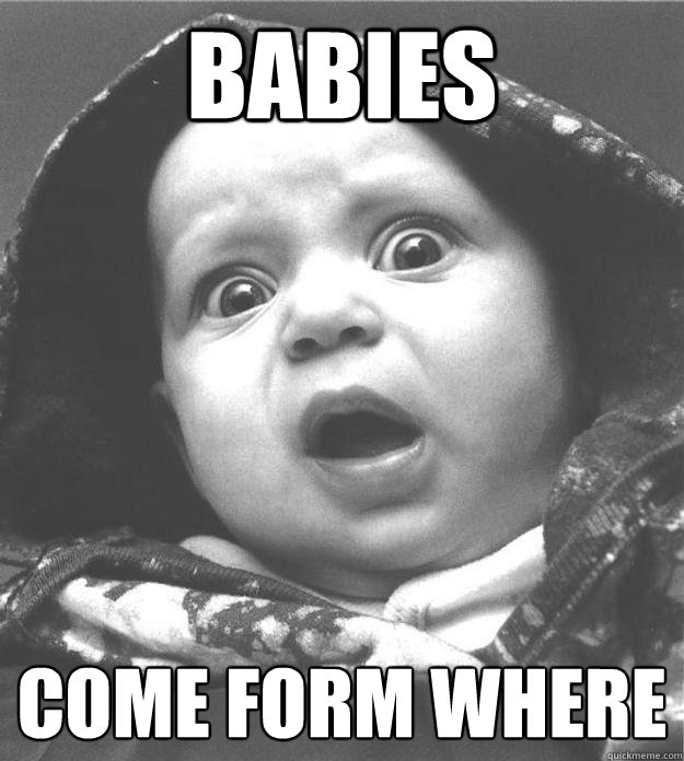 babies come form where - babies come form where  Scared Baby