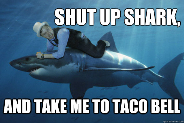 SHUT UP SHARK, AND TAKE ME TO TACO BELL - SHUT UP SHARK, AND TAKE ME TO TACO BELL  SHUT UP SHARK