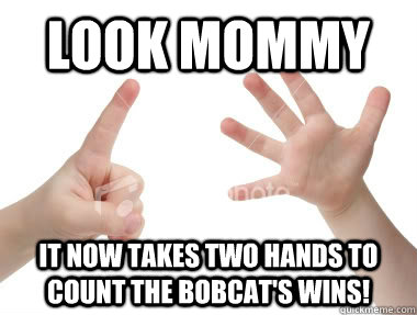 Look Mommy It now takes two hands to count the bobcat's wins!  charlotte bobcats