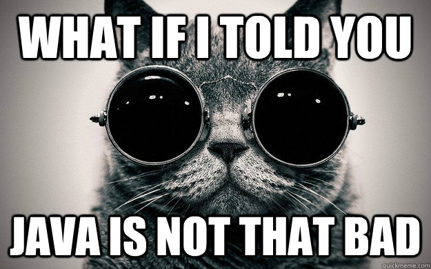 What if i told you Java is not that bad  Morpheus Cat Facts