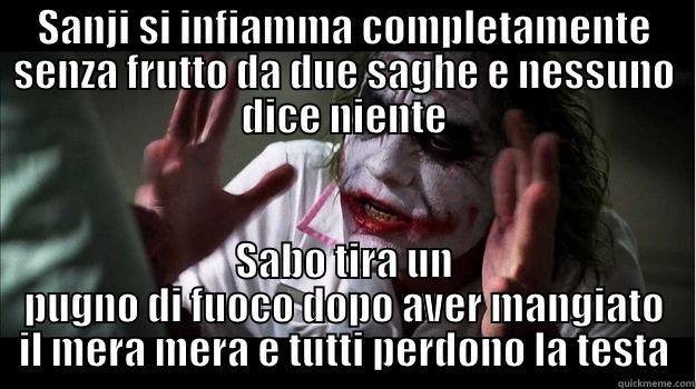 SANJI SI INFIAMMA COMPLETAMENTE SENZA FRUTTO DA DUE SAGHE E NESSUNO DICE NIENTE SABO TIRA UN PUGNO DI FUOCO DOPO AVER MANGIATO IL MERA MERA E TUTTI PERDONO LA TESTA Misc