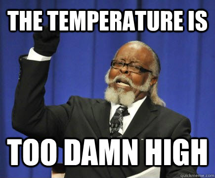 The temperature is too damn high  Too Damn High