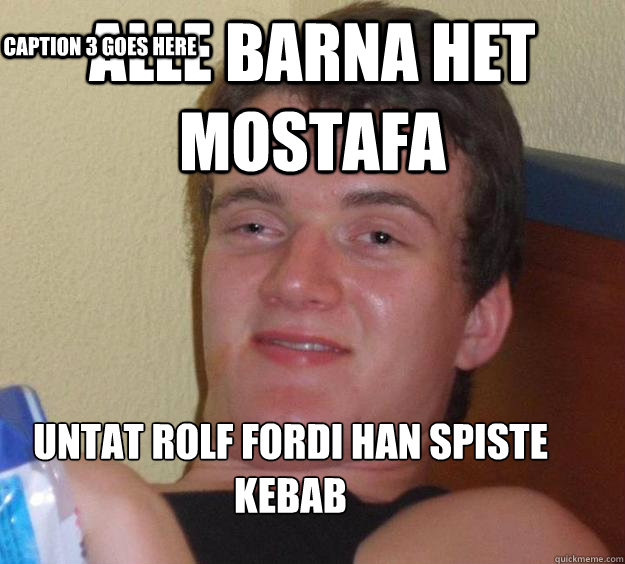 Alle barna het mostafa Untat rolf fordi han spiste kebab

 Caption 3 goes here  10 Guy