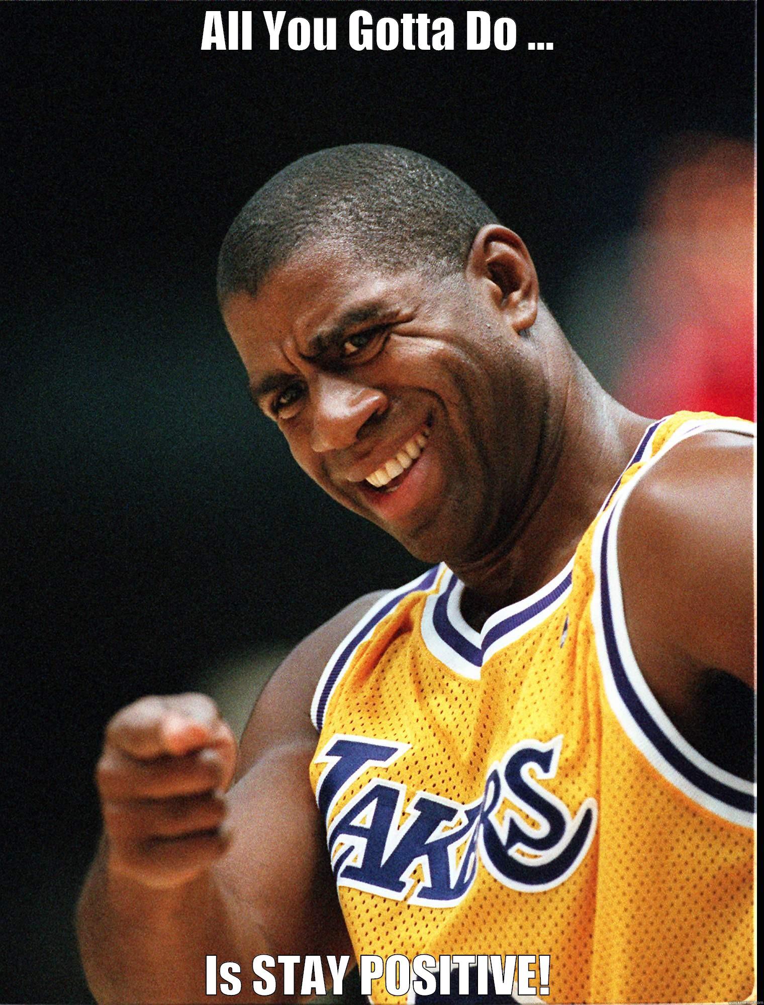 Magic Johnson - ALL YOU GOTTA DO ... IS STAY POSITIVE! Misc