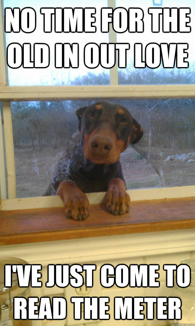 No time for the old in out love I've just come to read the meter  