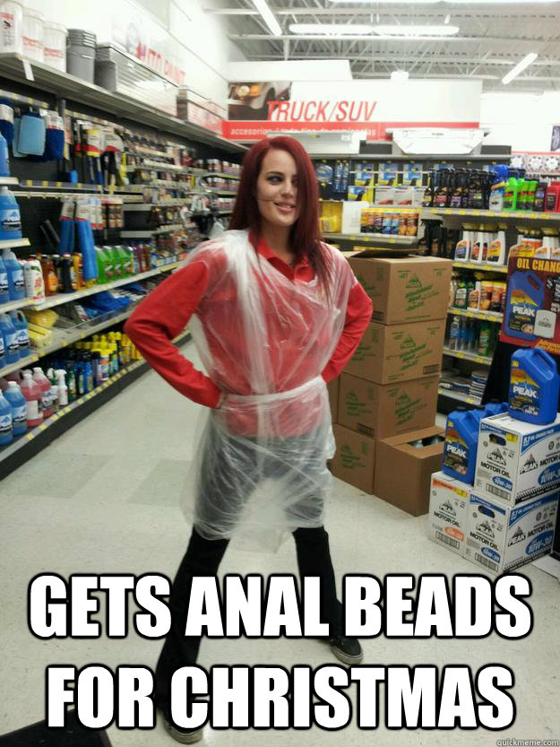 gets anal beads for christmas  