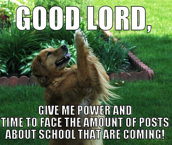 GOOD LORD, GIVE ME POWER AND TIME TO FACE THE AMOUNT OF POSTS ABOUT SCHOOL THAT ARE COMING! Misc