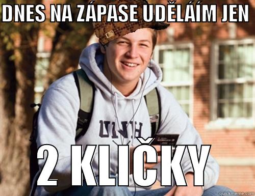 DNES NA ZÁPASE UDĚLÁÍM JEN  2 KLIČKY College Freshman