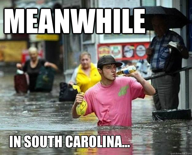 meanwhile                         in South carolina... - meanwhile                         in South carolina...  Flood Drinker