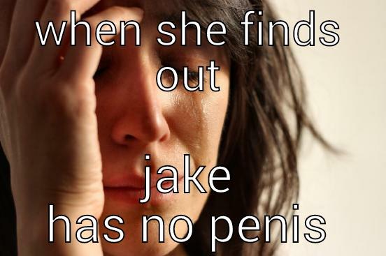 when she finds jake has no penis - WHEN SHE FINDS OUT JAKE HAS NO PENIS First World Problems