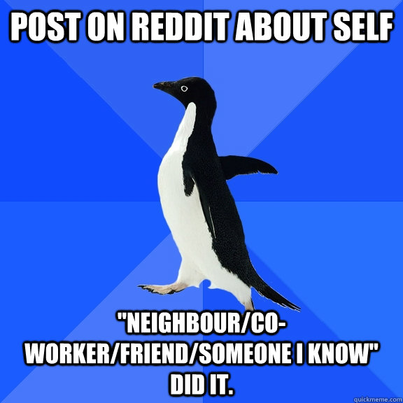 post on reddit about self 