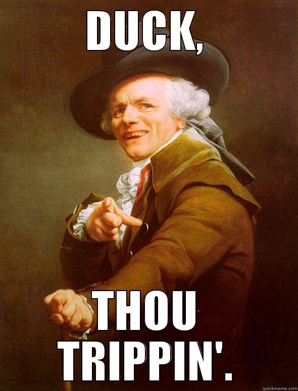 DUCK, THOU TRIPPIN'. Joseph Ducreux