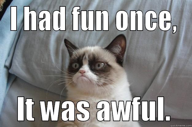 Grumpy Much - I HAD FUN ONCE, IT WAS AWFUL. Grumpy Cat