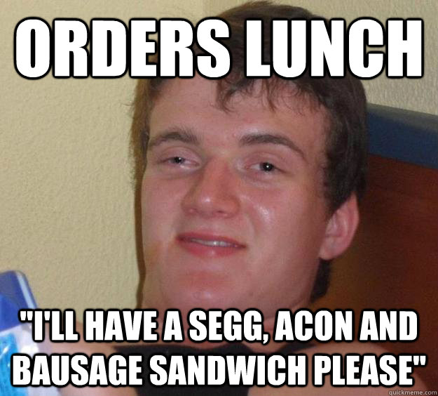Orders lunch 