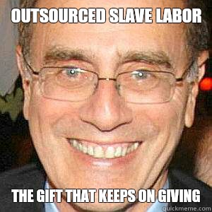 Outsourced slave labor The gift that keeps on giving  