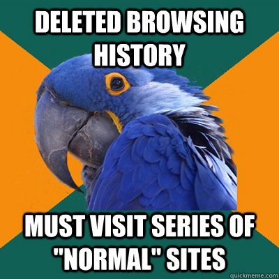 Deleted browsing history must visit series of 