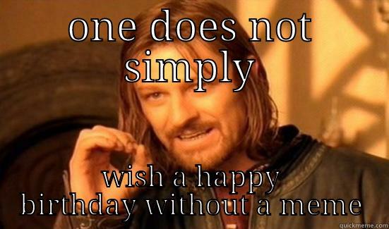ONE DOES NOT SIMPLY WISH A HAPPY BIRTHDAY WITHOUT A MEME Boromir