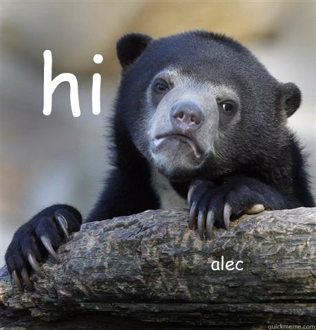 hi  alec  Confession Bear