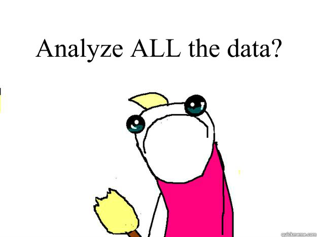 Analyze ALL the data?  - Analyze ALL the data?   All the things sad
