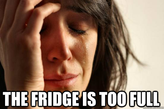  The Fridge is too full  First World Problems