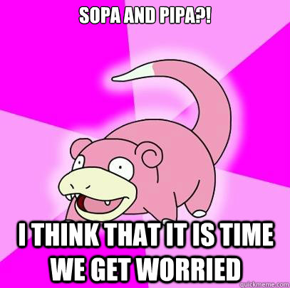 SOPA and PIPA?! I think that it is time we get worried  Slowpoke