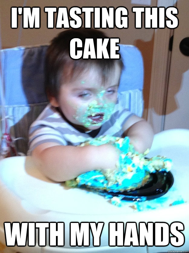 I'm tasting this cake with my hands - I'm tasting this cake with my hands  Munchies Kid