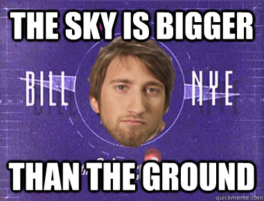 The sky is bigger Than the ground - The sky is bigger Than the ground  Gavin the Science Guy