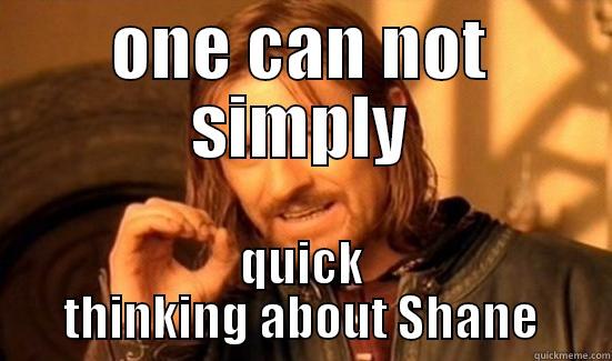 ONE CAN NOT SIMPLY QUICK THINKING ABOUT SHANE Boromir