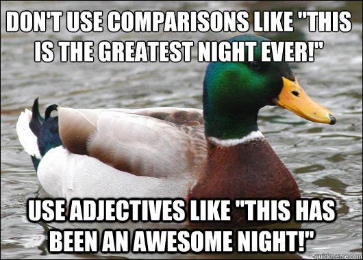 Don't use comparisons like 