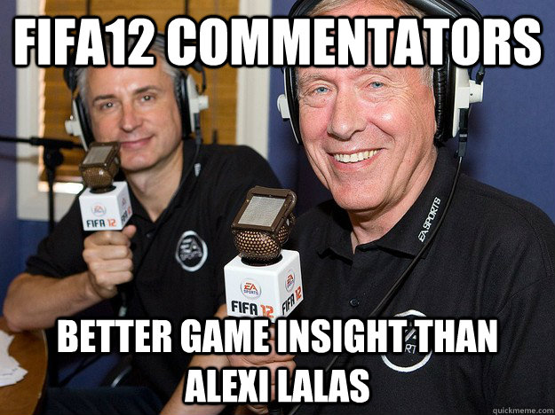 FIFA12 Commentators Better game insight than Alexi Lalas  FIFA 12 commentators