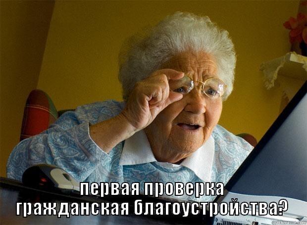  ПЕРВАЯ ПРОВЕРКА ГРАЖДАНСКАЯ БЛАГОУСТРОЙСТВА? Grandma finds the Internet