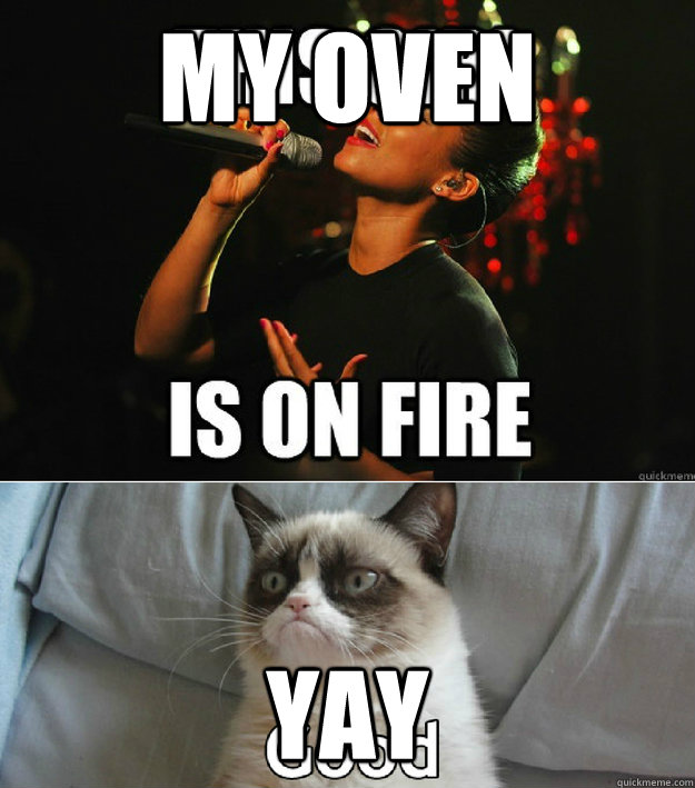 my oven yay  - my oven yay   Alicia Keys and Grumpy Cat