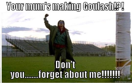 YOUR MUM'S MAKING GOULASH!?! DON'T YOU........FORGET ABOUT ME!!!!!!! Misc