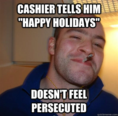 Cashier tells him 