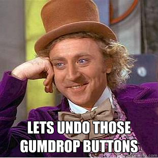  lets undo those gumdrop buttons  Creepy Wonka