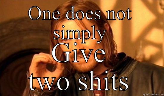 ONE DOES NOT SIMPLY GIVE TWO SHITS Boromir