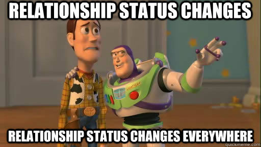 Relationship status changes Relationship status changes everywhere  Everywhere
