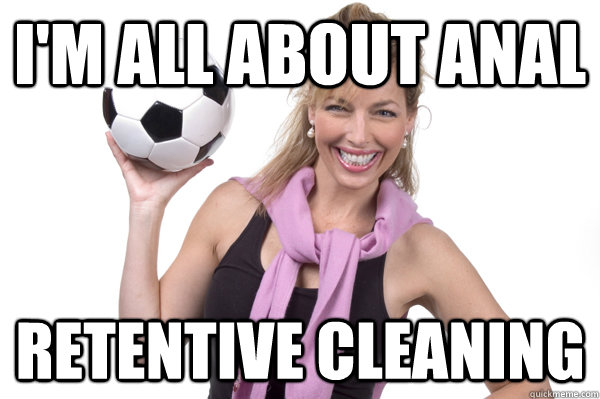 I'm all about anal retentive cleaning - I'm all about anal retentive cleaning  No More Sex Mom