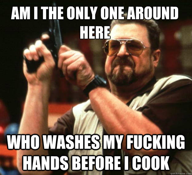 Am I the only one around here who washes my fucking hands before i cook  Walter