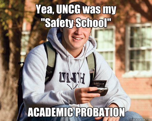 Yea, UNCG was my 
