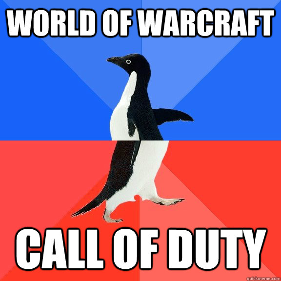 World of Warcraft Call of Duty  Socially Awkward Awesome Penguin