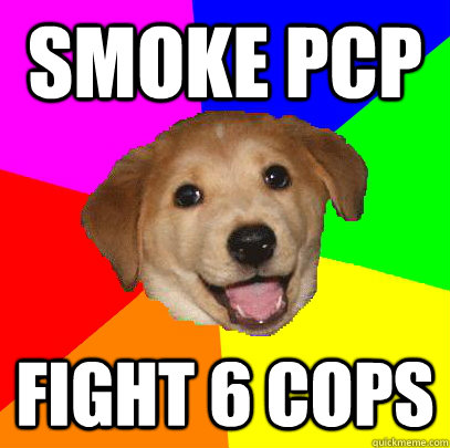 smoke pcp fight 6 cops - smoke pcp fight 6 cops  Advice Dog