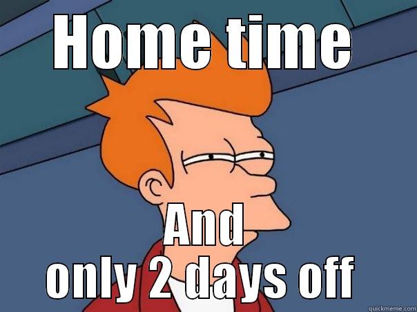 HOME TIME AND ONLY 2 DAYS OFF  Futurama Fry