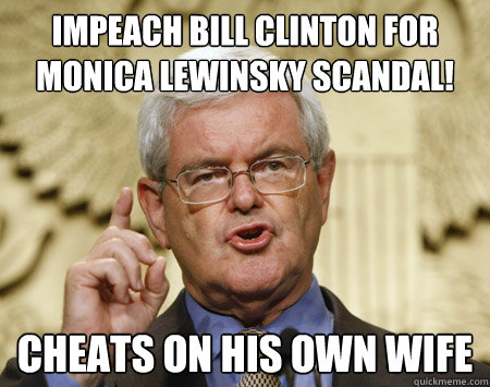 Impeach Bill Clinton for Monica lewinsky scandal! Cheats on his own wife  