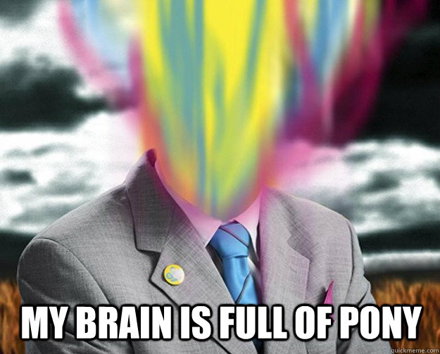 MY BRAIN IS FULL OF PONY - MY BRAIN IS FULL OF PONY  my brain is full of x