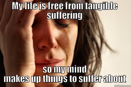 MY LIFE IS FREE FROM TANGIBLE SUFFERING SO MY MIND MAKES UP THINGS TO SUFFER ABOUT First World Problems