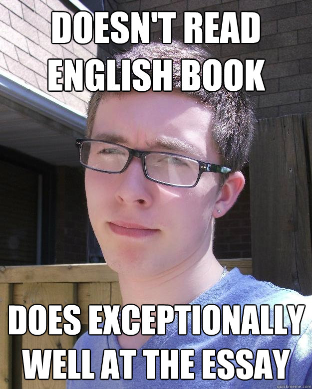 Doesn't read english book does exceptionally well at the essay   Genius