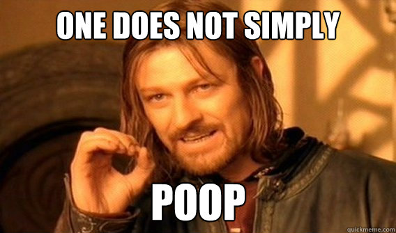 one does not simply poop  onedoesnotsimply