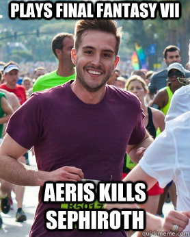 Plays Final Fantasy VII Aeris kills sephiroth  Ridiculously photogenic guy