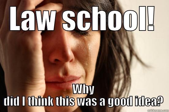 LAW SCHOOL! WHY DID I THINK THIS WAS A GOOD IDEA? First World Problems